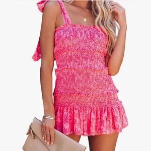 Zara Pink Ruffled Mini Dress
